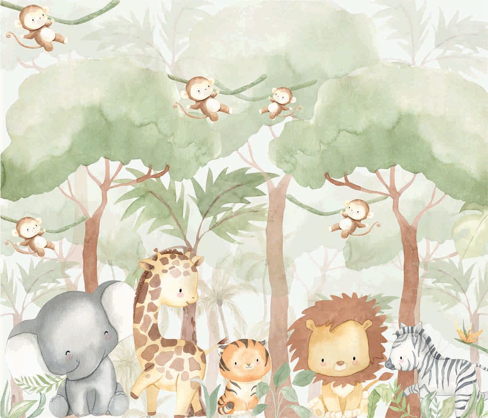 Baby Safari Background Custom Jungle Animals Tropical Safari Kid s Baby Safari Background Custom Jungle Animals Tropical Safari Kid s