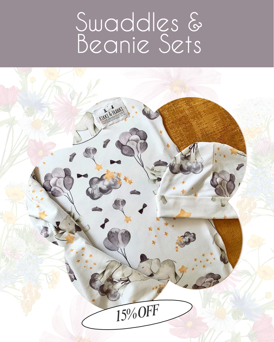Swaddle and Beanie Sets - 15% off